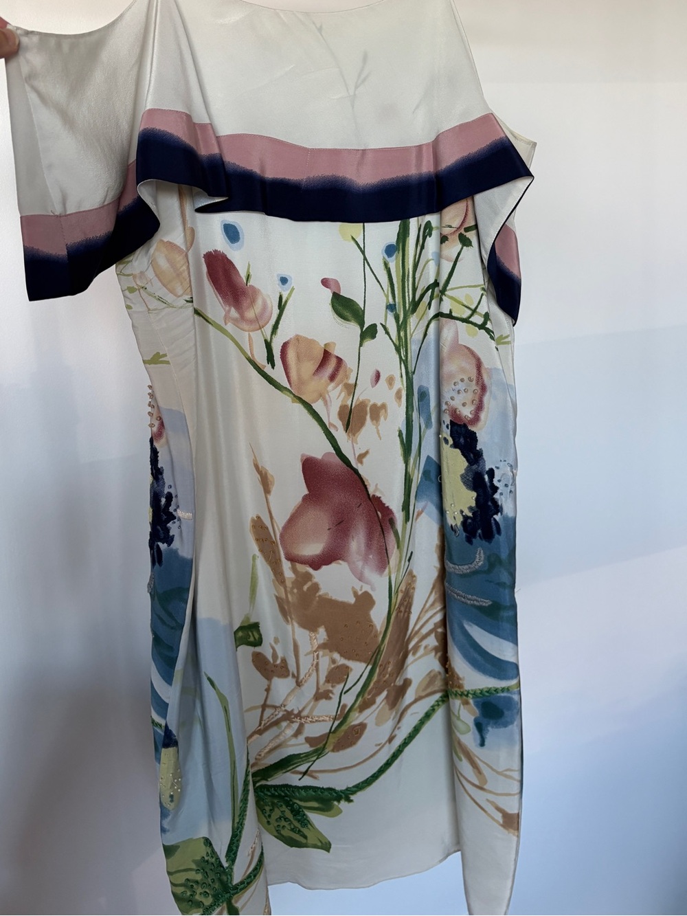 Gold Hawk Silk Slip Dress L (8-10)